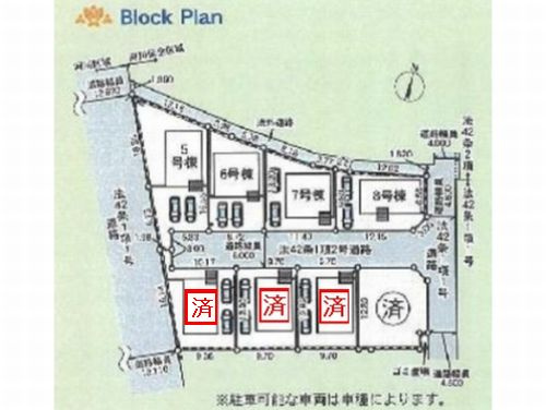 【区画図】 | 【仲介手数料０円】茅ヶ崎市柳島第11　新築一戸建て　全8棟 | 茅ヶ崎市柳島第11　新築一戸建て　全8棟