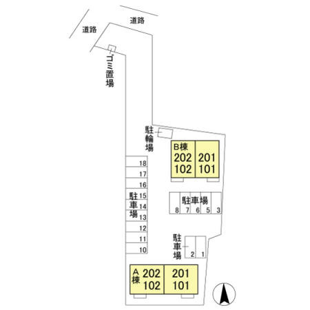エバーグリーン Ａの区画図
