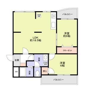 神戸市垂水区西脇１丁目の賃貸マンションの間取り
