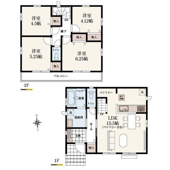 【間取り】 | 【Heartfull Town】小平鈴木町１丁目２期 | 〇本物件【Ｂ号棟】の間取・平面図です〇　敷地面積:108.19㎡　建物面積:84.46㎡　