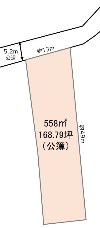 東松山市松山町1丁目 古家付土地168坪の土地図