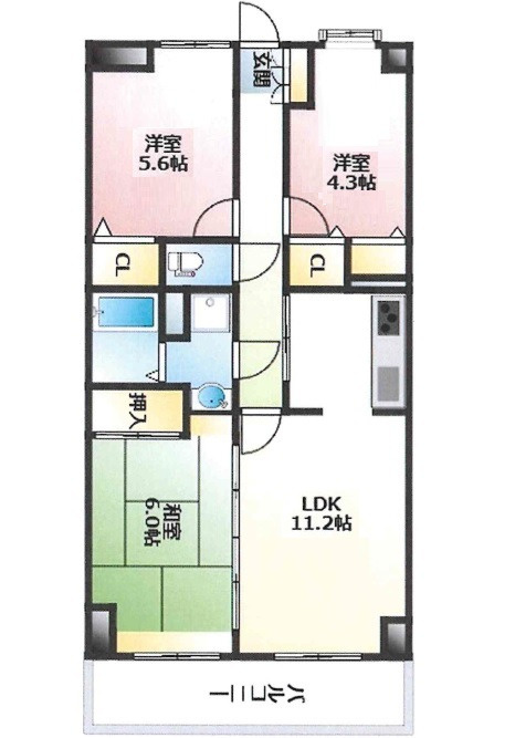 ダイアパレスウエストシティ四季の杜の間取り