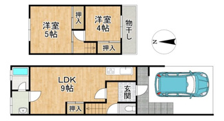 【間取り】 | 上賀茂岡本町貸家