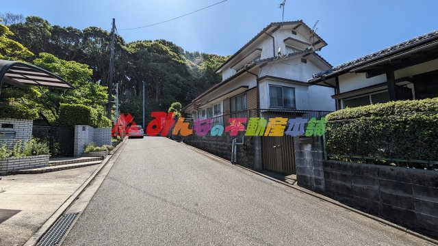久留米市山川町の売地の前面道路含む現地写真