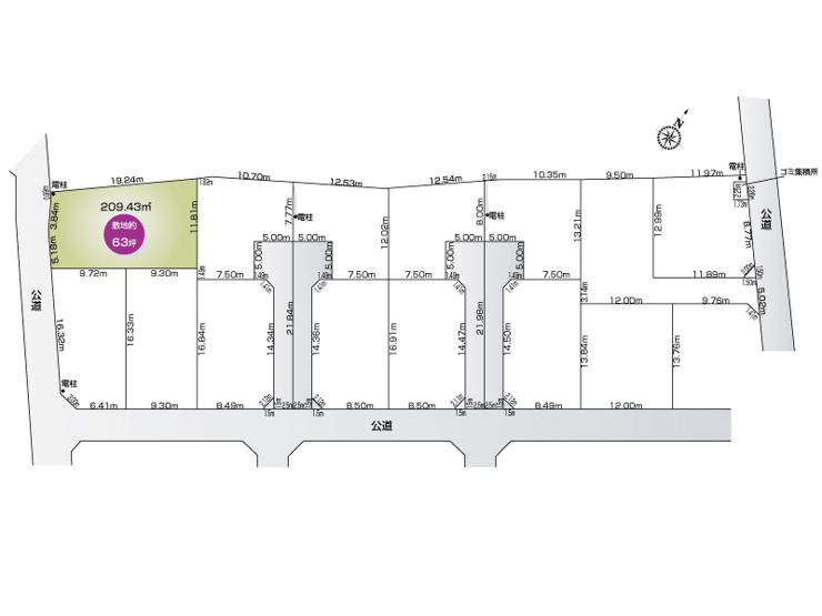 【1号地　区画図】