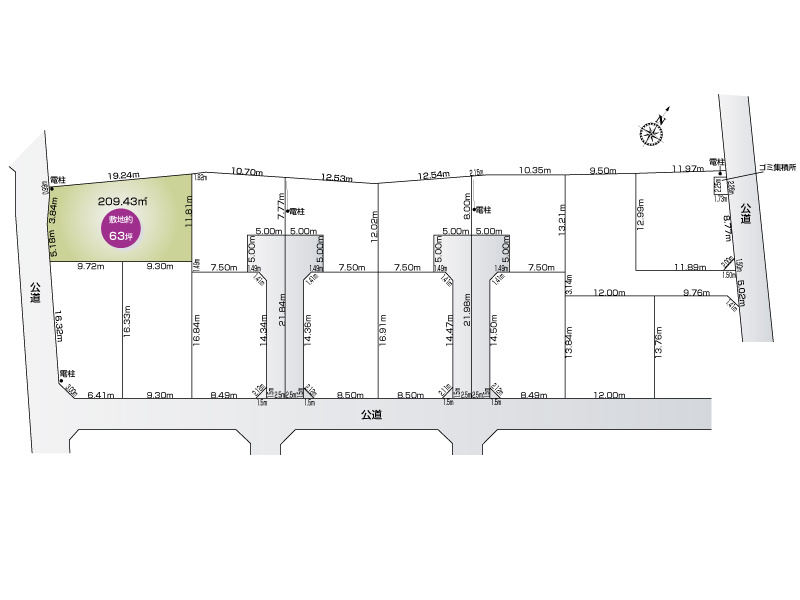 【1号地　区画図】