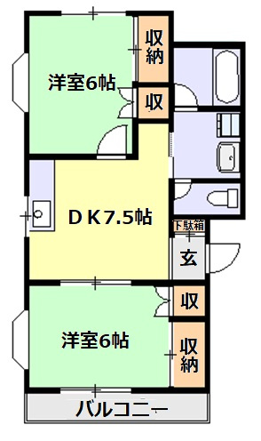 【間取り】 | ハイツ山栄