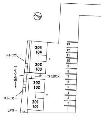 【区画図】 | サン・シュライン　W棟