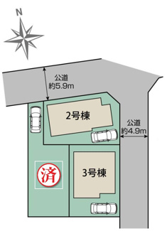 【区画図】 | 【仲介手数料無料！！】稲城市大丸　新築戸建て（全3棟）3号棟　6680万円