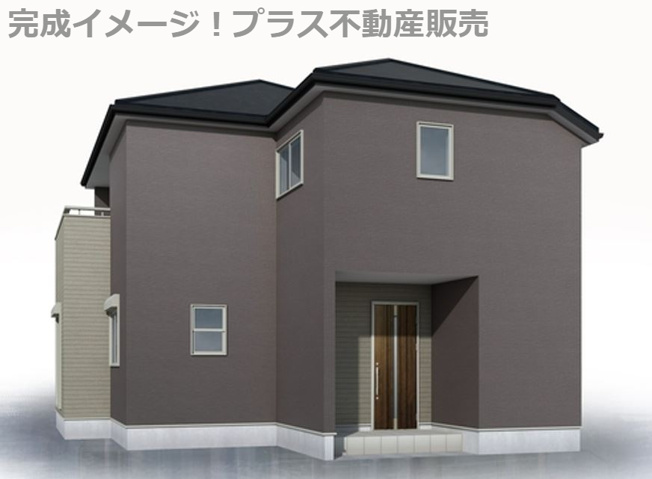 【外観】 | 福岡市西区今宿東2丁目　号棟（全2棟）【仲介手数料無料・0円】 | 完成イメージの外観パースです。