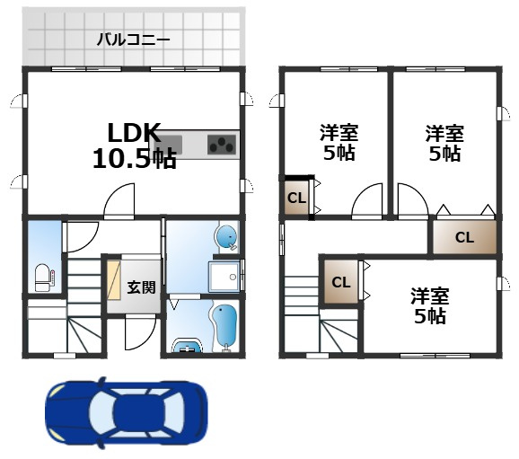 【間取り】 | 旭区大宮戸建て