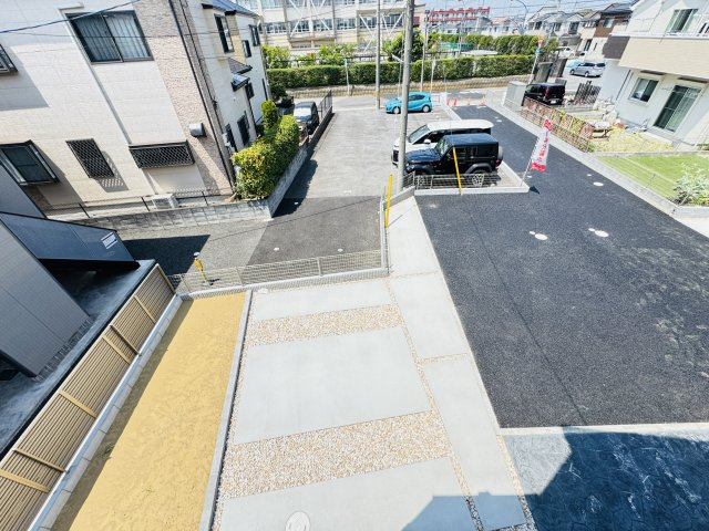 松戸市栄町西２丁目新築戸建【旭町小学校：7分】の展望|バルコニーより道路側眺望
