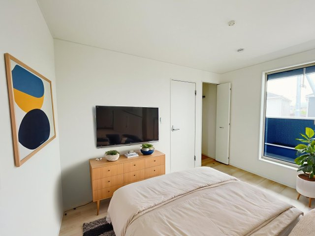 新築戸建・建売　大田原市末広第5　Cradle Garden　全4棟の洋室|画像はAI加工による演出で、実際の家具は付きません。