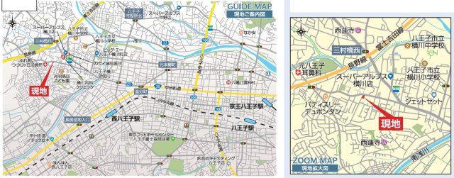 祝　成約済み　八王子市　横川町　売地の地図|～仲介手数料無料☆八王子ひなた不動産～八王子市横川町　売地