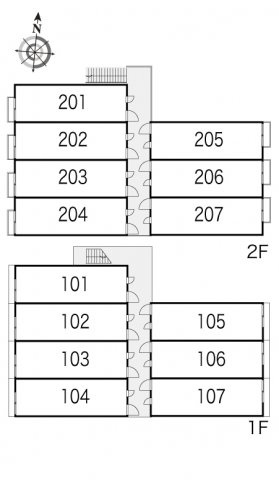 レオパレスリバートップの区画図