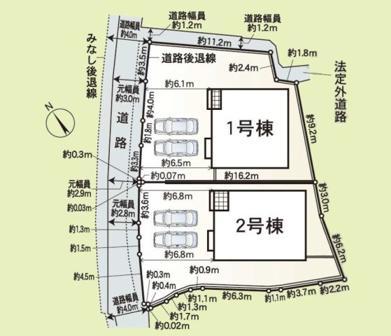 【区画図】 | 加古川市野口町長砂第12（全2棟）1号棟 | 1号棟です。