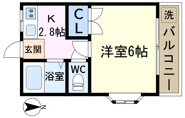 平和コーポ1号館の間取り