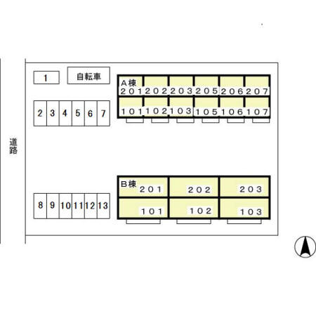 エントピア新秋津　Ａの区画図
