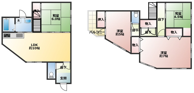 【間取り】 | 奈良県大和郡山市新町860-3