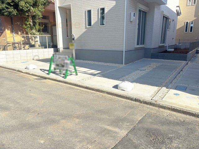 我孫子市湖北台20期　新築戸建て　1号棟の駐車場|カースペースは2台お停めいただけます♪
