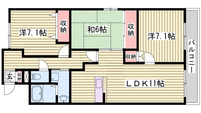サンワプラザ福崎Ⅲの間取り