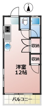 サンテラス　2人入居相談　ペット相談　大型バイク相談の間取り