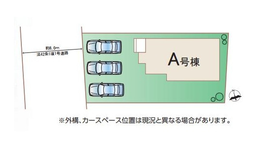 日立市東金沢町4丁目　新築戸建の区画図