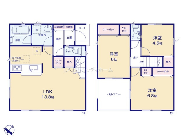 越谷市東越谷第10　新築一戸建て　1号棟