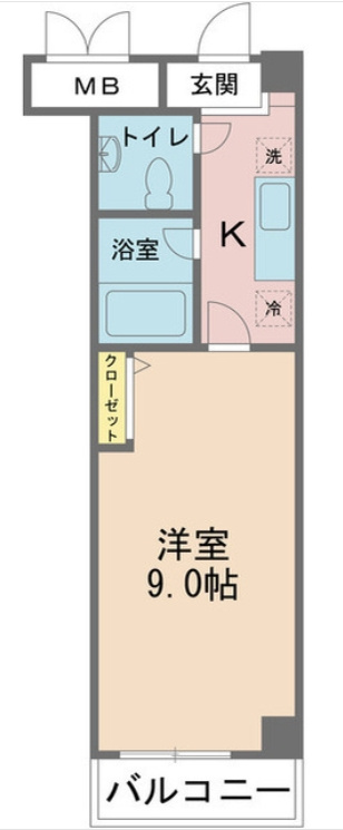 大阪市西区立売堀４丁目の賃貸マンションの間取り