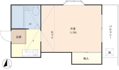 空間を有効活用できるロフト付