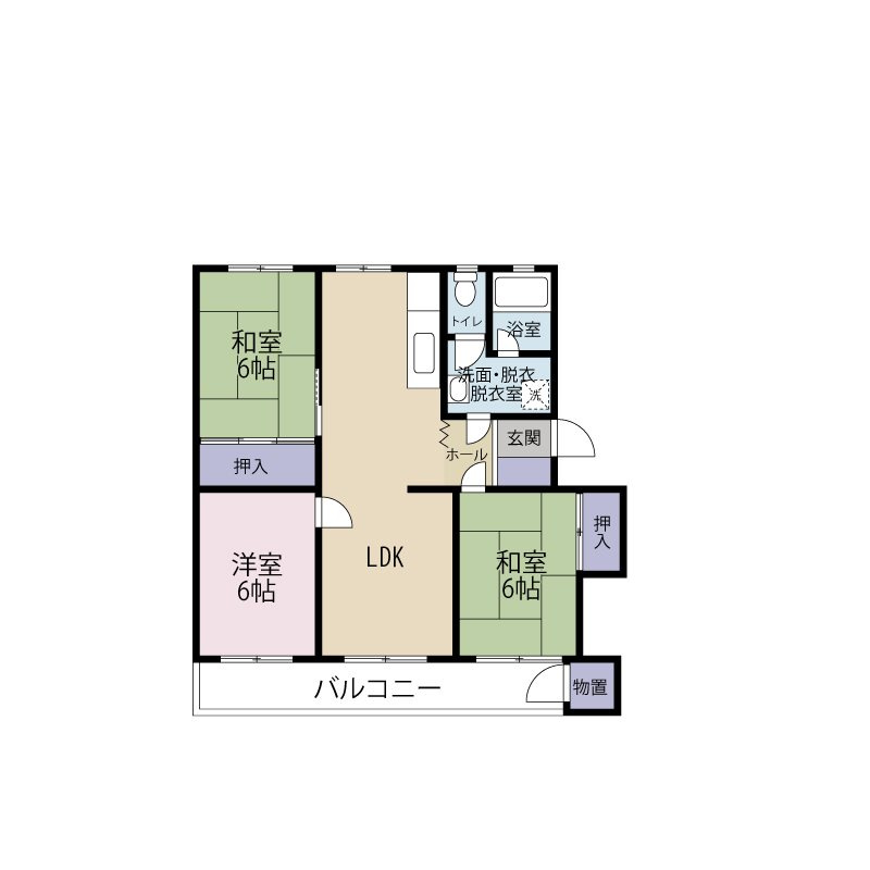 広くて使いやすい間取りです。