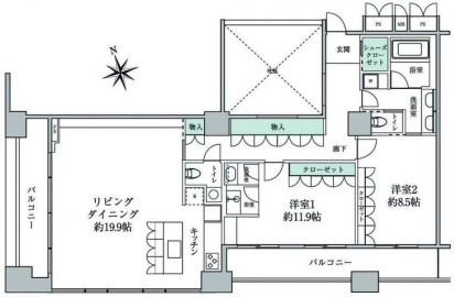 グランスイート虎ノ門の間取り