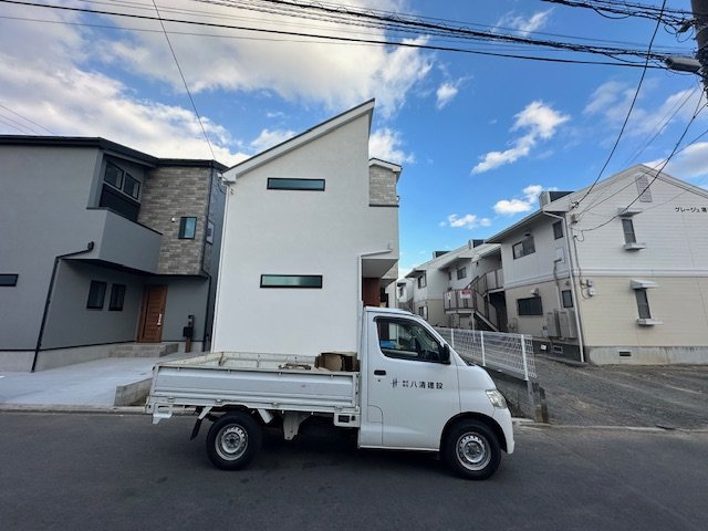 茅ヶ崎市浜須賀　新築戸建　全９棟の外観|1月29日撮影　外構工事中　現地外観