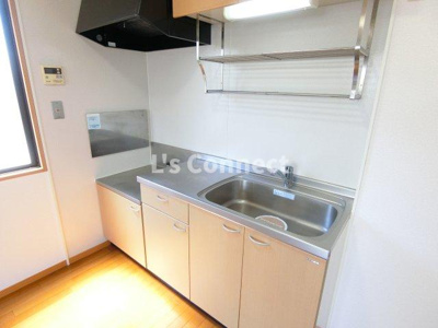 【キッチン】 | プリムローズＥ | ２口ガスコンロ設置可能なキッチン。