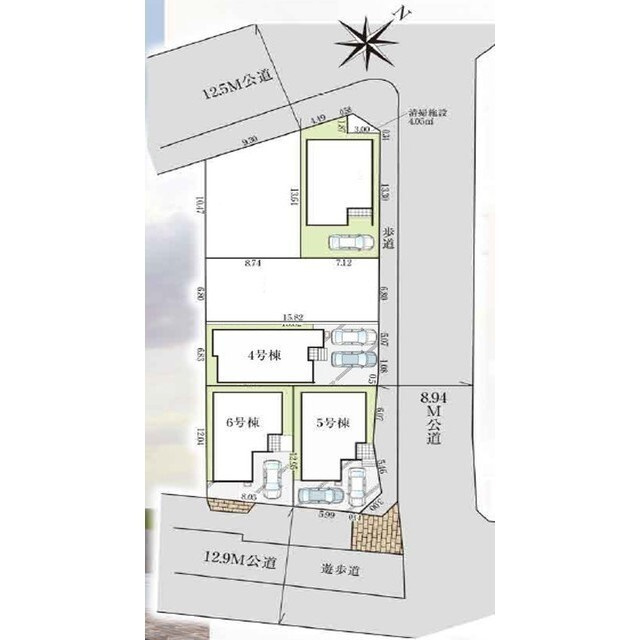 ４０８７志木市柏町２０期６棟４号棟の区画図
