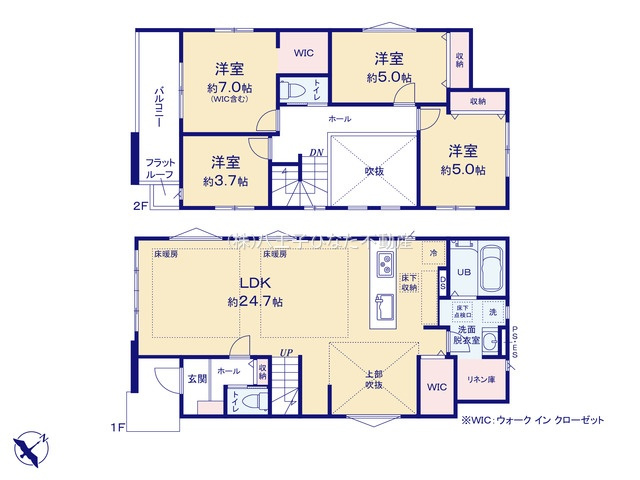 『八王子市新築戸建て』八王子市元本郷町3-28-6【仲介手数料無料】　１０期の間取り|～仲介手数料無料☆八王子ひなた不動産～八王子市元本郷町　新築戸建て