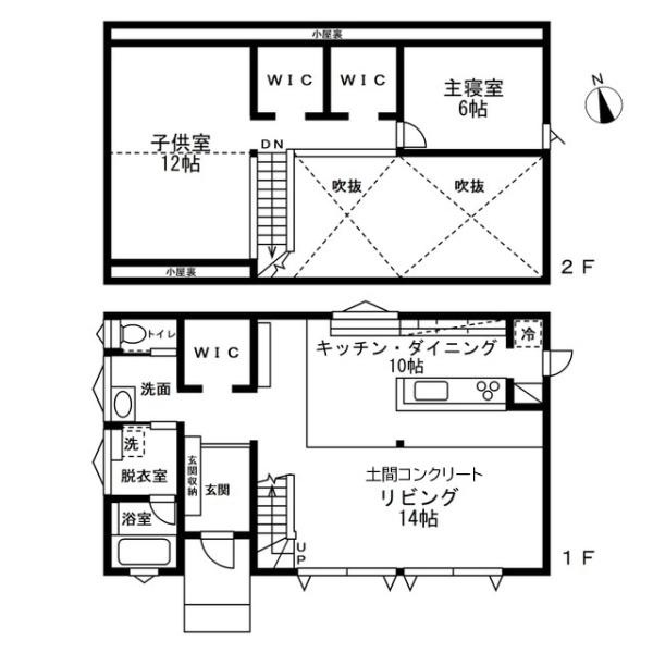 ユニテクノス黒江モデルハウスの間取り