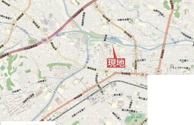 祝成約済み　八王子市　元本郷町　新築戸建て　１０期の地図|～仲介手数料無料☆八王子ひなた不動産～八王子市元本郷町　新築戸建て