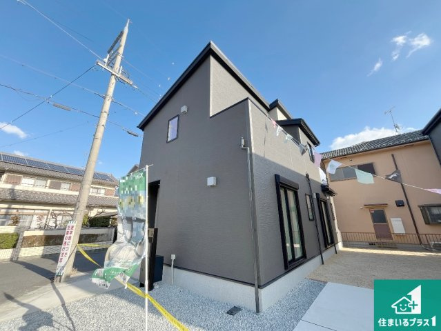 栗東市小平井　第1期　新築一戸建ての外観|お客様に長く安心して住んでいだだける事にこだわった家づくり！住んでからのアフターサービスにもしっかりと取り組んでいます！