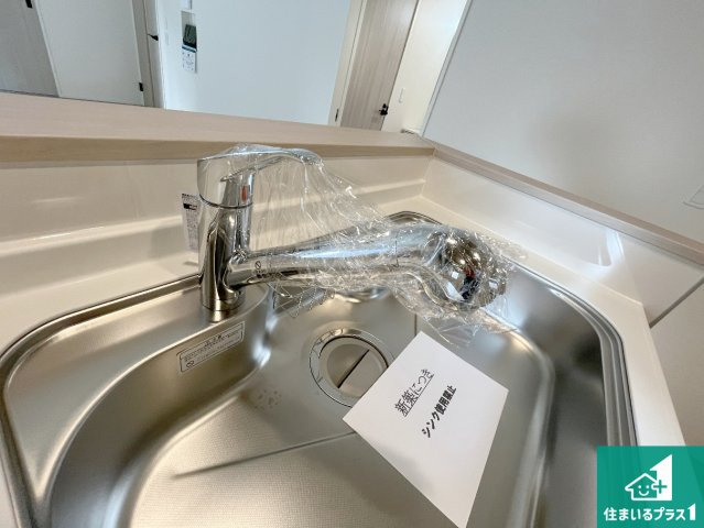 栗東市小平井　第1期　新築一戸建ての設備|浄水器を内蔵！炊飯時、お茶を作る時に安心してお水を使えます！お湯と冷水、浄水と原水、シャワーの切替えもワンタッチです！