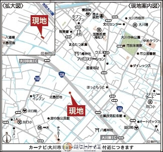 大川市津　新築建売の地図