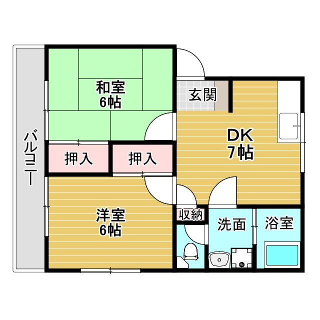 御井コーポⅡの間取り