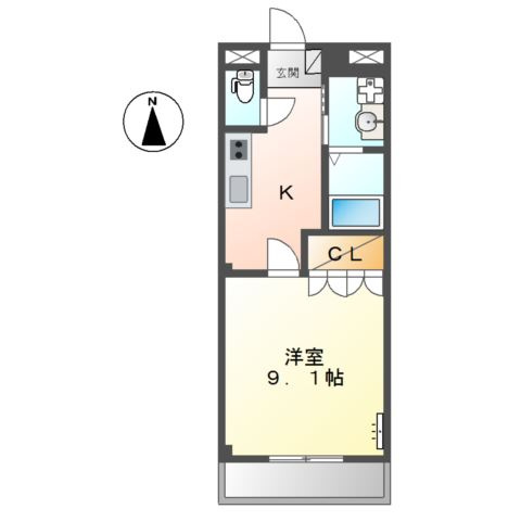 【間取り】 | エルヴェ東小向Ⅰ