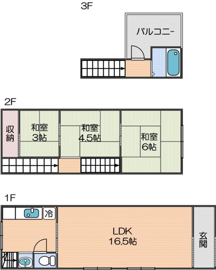 【間取り】 | 桃谷戸建て