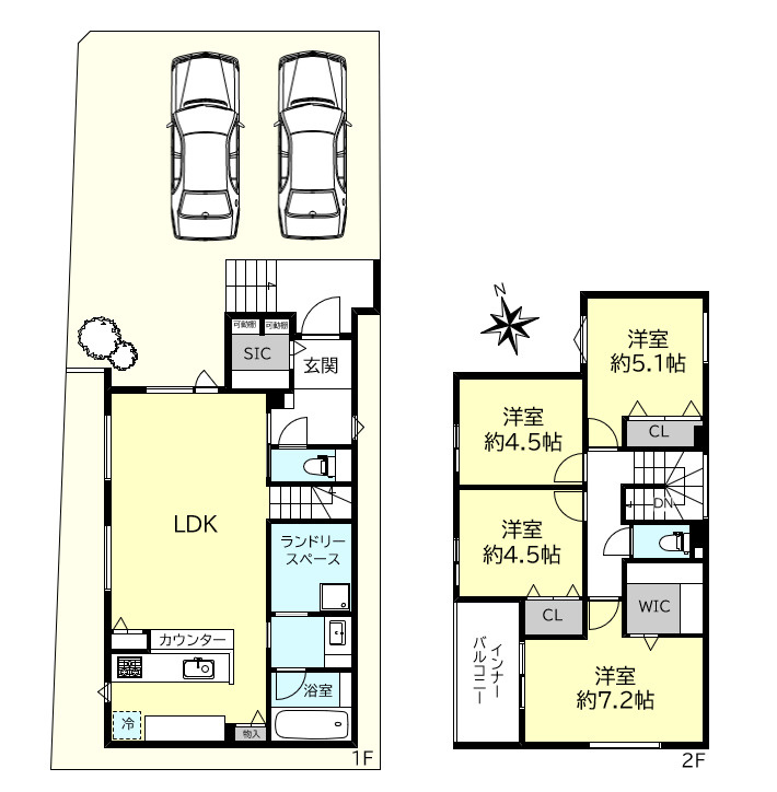 神戸市西区福吉台２丁目戸建３号地の間取り
