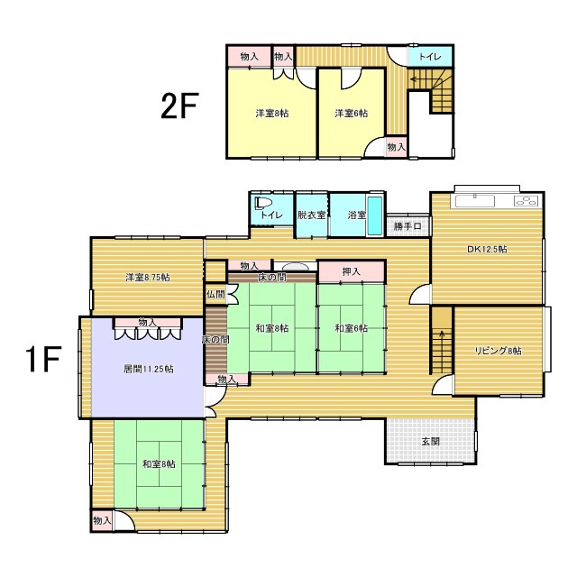 大字岩田　中古一戸建の間取り