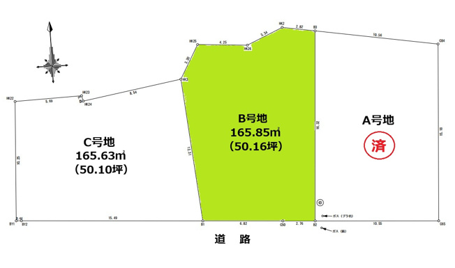 【土地図】 | 福津市若木台3丁目土地B号地