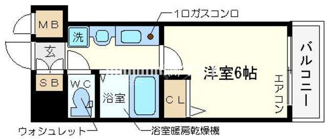 エステムコート難波センチュリオの間取り