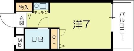 西明石ヤングパレス2の間取り
