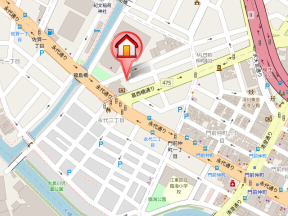 レジディア門前仲町の地図